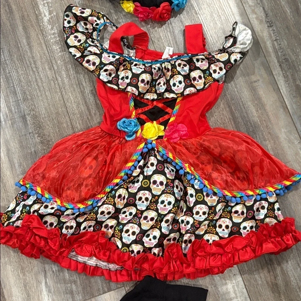 Seniorita day of the dead skull costume